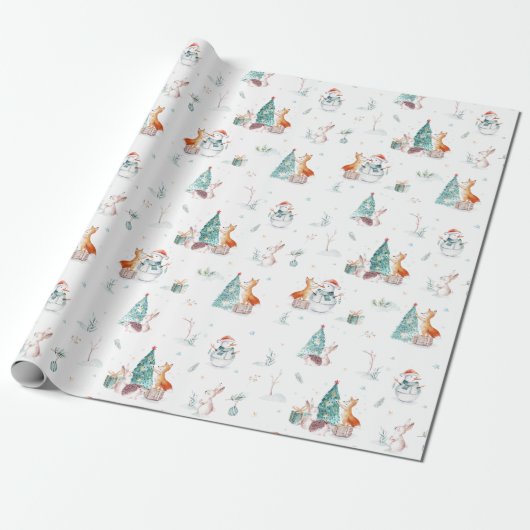 Weihnachtswald Geschenkpapier (Ungerollt)