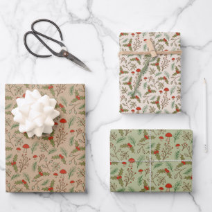 Weihnachtswald Geschenkpapier Set