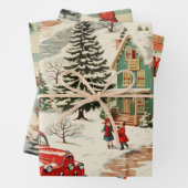 Weihnachtswald Geschenkpapier Set (Beispiel)