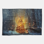 Weihnachtswald. Geschirrtuch (Horizontal)