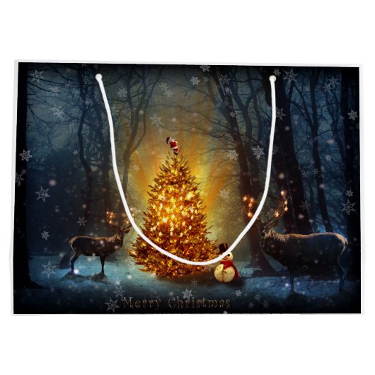 Weihnachtswald. Große Geschenktüte (Rückseite)