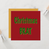 Weihnachtswald Grüne Goldbutt auf Crimson Red Karte (Vorderseite/Rückseite Beispiel)