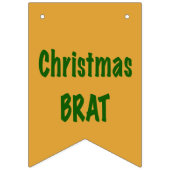 Weihnachtswald Grüner Brat auf Gold und Rot Wimpelkette (Zweite Fahne)