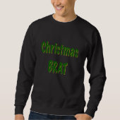 Weihnachtswald grünes Gold Brat auf schwarz Sweatshirt (Vorderseite)