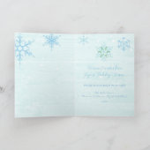 Weihnachtswald Hirschfockenbär Kardinal Feiertagskarte (Innenseite)