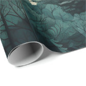 Weihnachtswald in Wasserfarbe Geschenkpapier (Rolleneckpunkt)