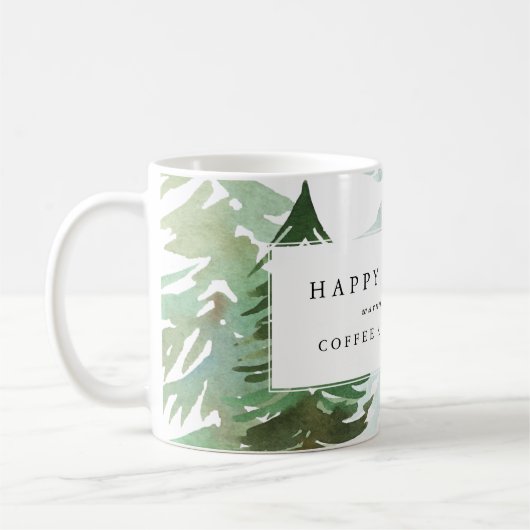Weihnachtswald Kaffeetasse (Links)