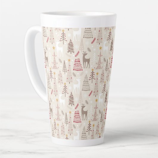 Weihnachtswald Latte Tasse (Linke Ecke)