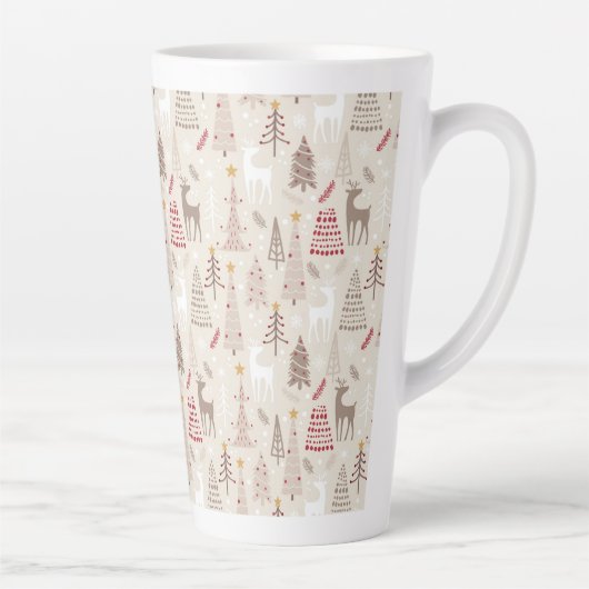 Weihnachtswald Latte Tasse (Rechts)