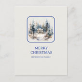 Weihnachtswald Minimalistisch Einfache Ferien Postkarte (Vorderseite)