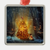 Weihnachtswald. Ornament Aus Metall (Vorne)