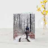 Weihnachtswald - Pferdereiten Karte (Gelbe Blume)
