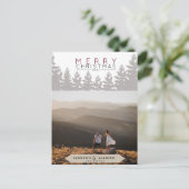 Weihnachtswald | Pine Tree and Foto Card Postkarte (Stehend Vorderseite)