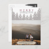 Weihnachtswald | Pine Tree and Foto Card Postkarte (Vorne/Hinten)