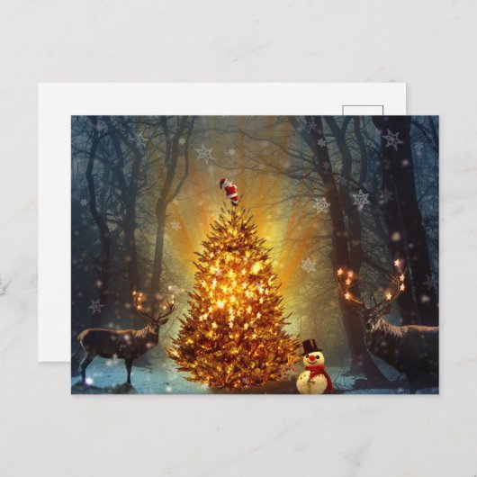 Weihnachtswald. Postkarte (Vorne/Hinten)