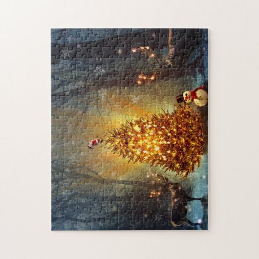 Weihnachtswald. Puzzle (Vertikal)