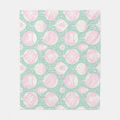 Weihnachtswald Rosa Grüne Kunst Fleecedecke (Vorderseite)