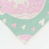 Weihnachtswald Rosa Grüne Kunst Fleecedecke (Ecke)