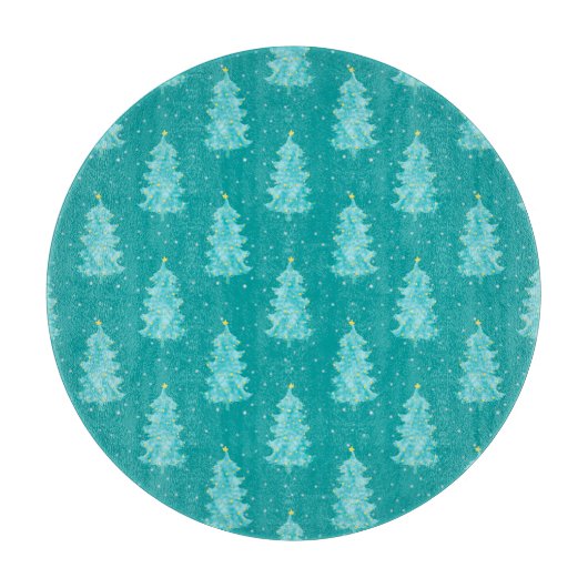 Weihnachtswald Schneidebrett (Vorderseite)