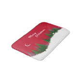 Weihnachtswald Szene Bath Mat Badematte (Schrägansicht)