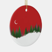 Weihnachtswald-Szene Circle Ornament (Rechts)