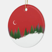 Weihnachtswald-Szene Circle Ornament (Links)