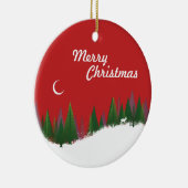 Weihnachtswald-Szene Circle Ornament (Rechts)