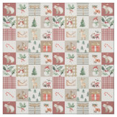 Weihnachtswald Waldtiere Quilt neutral Stoff (Muster)