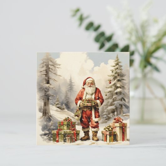 Weihnachtswald Weihnachten mit Geschenken (Stehend Vorderseite)