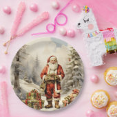 Weihnachtswald Weihnachten mit Geschenken Pappteller (Party)