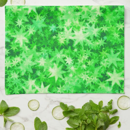 Weihnachtswaldglühen Geschirrtuch (Gefaltet)