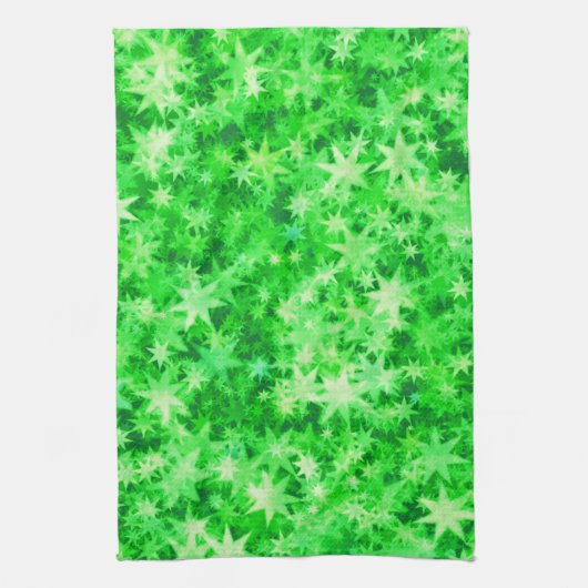 Weihnachtswaldglühen Geschirrtuch (Vertikal)