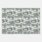 Weihnachtswaldkabinen Rustikaler Urlaub Geschenkpapier Set (Vorderseite)