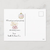 Weihnachtswaldschmuck Feiertagspostkarte (Rückseite)