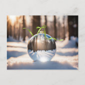 Weihnachtswaldschmuck Feiertagspostkarte (Vorderseite)