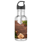 Weihnachtswaldszene Edelstahlflasche (Vorderseite)