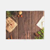 Weihnachtswaldszene Fleecedecke (Vorderseite (Horizontal))