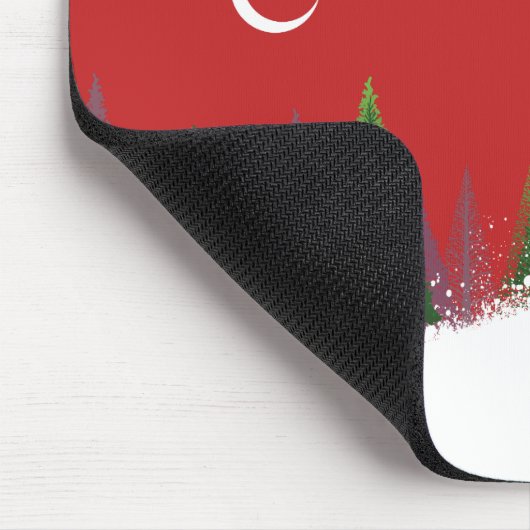 Weihnachtswaldszene Mousepad (Ecke)