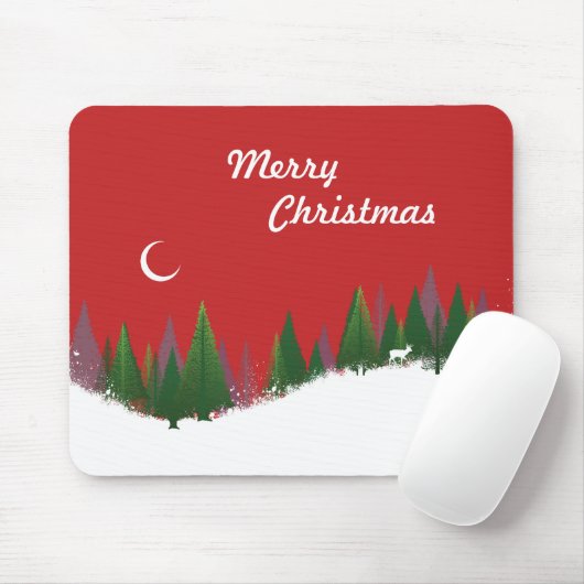 Weihnachtswaldszene Mousepad (Mit Mouse)