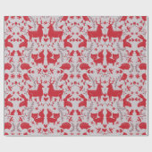 Weihnachtswaldtiere Geschenkpapier (Flach)