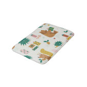Weihnachtswaldtiere: Vintage Tiere Badematte (Schrägansicht)