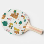 Weihnachtswaldtiere: Vintage Tiere Tischtennis Schläger (Seitenansicht)