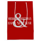 Weihnachtswalisische Terrier am Baum Mittlere Geschenktüte (Rückseite)