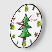 Weihnachtswall-Uhr Große Wanduhr (Winkel)