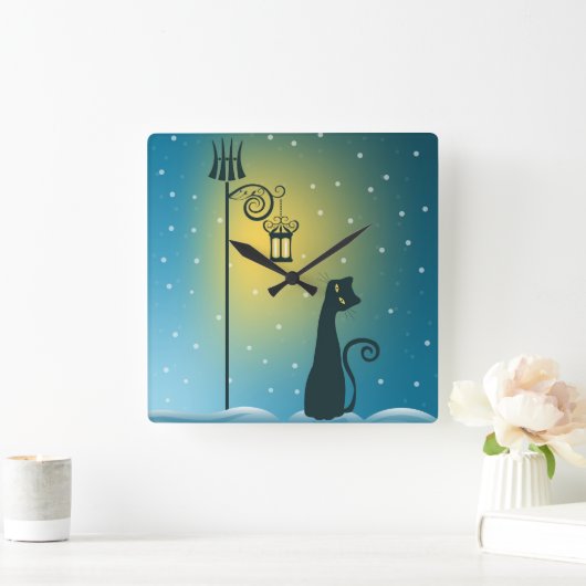 Weihnachtswall-Uhr Quadratische Wanduhr (Zuhause)