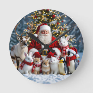 Weihnachtswanduhr Runde Wanduhr
