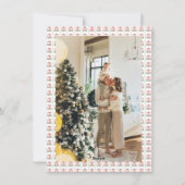 WeihnachtsWappen Monogram-Foto Feiertagskarte (Rückseite)