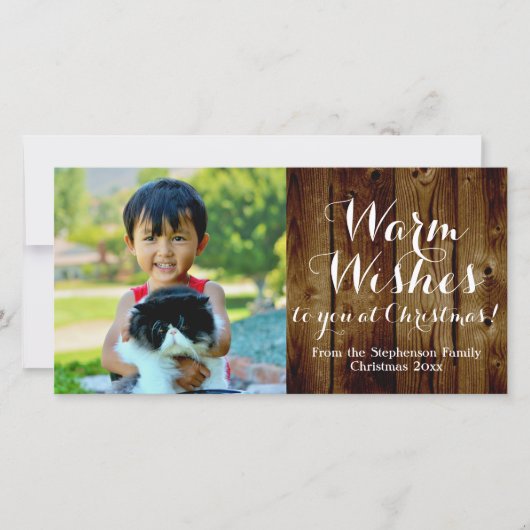 Weihnachtswärme im Land wünscht Vintag Feiertagskarte (Vorderseite)