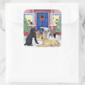 Weihnachtswärme Quadratischer Aufkleber (Tasche)