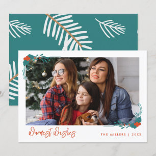 Weihnachtswärme wünscht Familienurlaub Foto Card Feiertagskarte